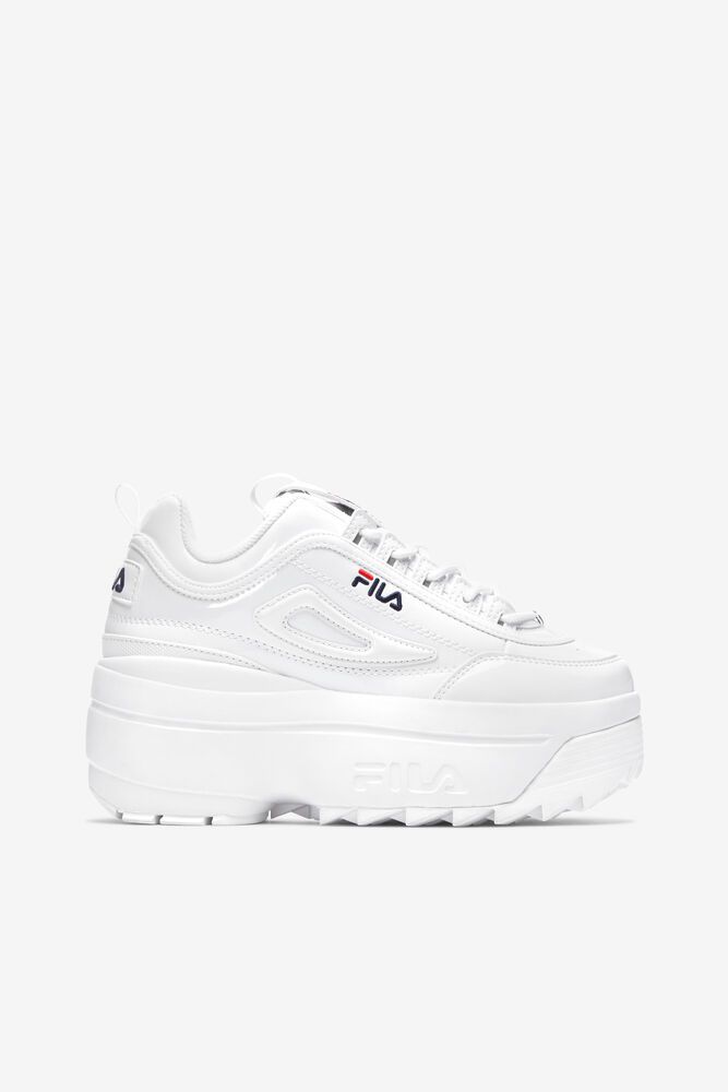 Fila Trainers Womens White Disruptor 2 Wedge Patent - Ireland 72105-NHPO